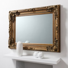 Carved Louis Mirror Gold W895 x H1200mm